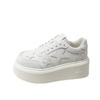 Shoes women's 2024 spring and autumn new design sense niche with skirt little white shoes thick sole heightening versatile high sense