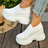 Large Size Four-season Knitted Overshoes Women's Shoes Sports Shoes Platform Casual Shoes Heightening Socks Shoes