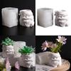 Santa Flower Pot Silicone Mold For Epoxy Resin Handmade Soap Chocolate X3UC