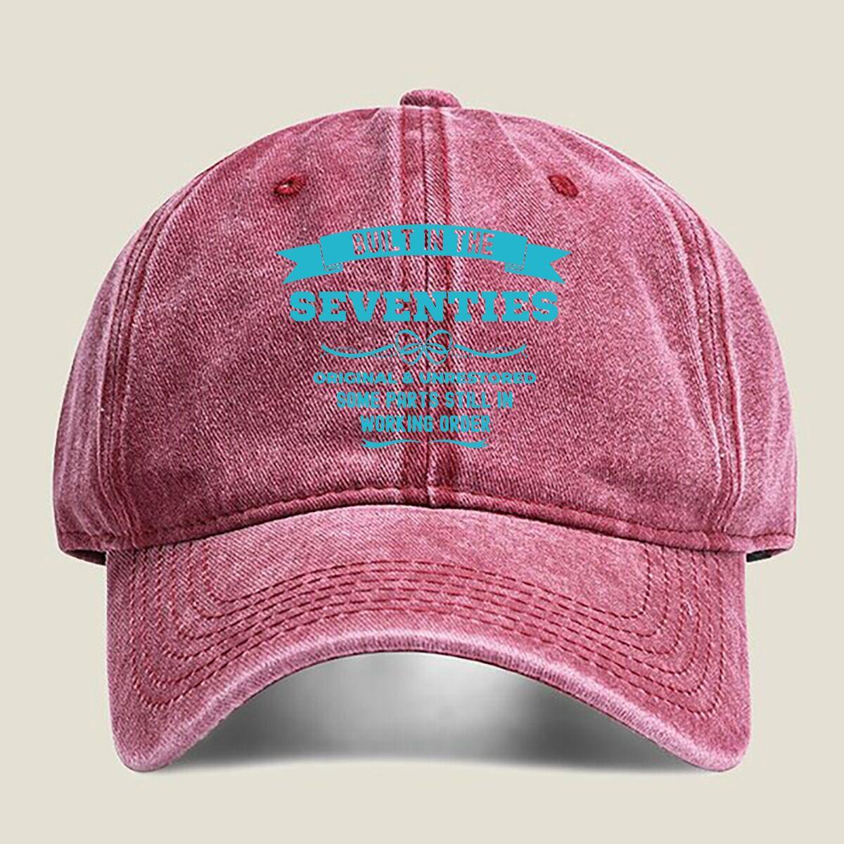 Built in the Seventies Fashion Washed Baseball Cap Hat Outdoor Activities One Size