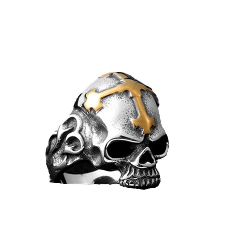 Men's Retro Punk Bracelet Cross Skull Men's Ring