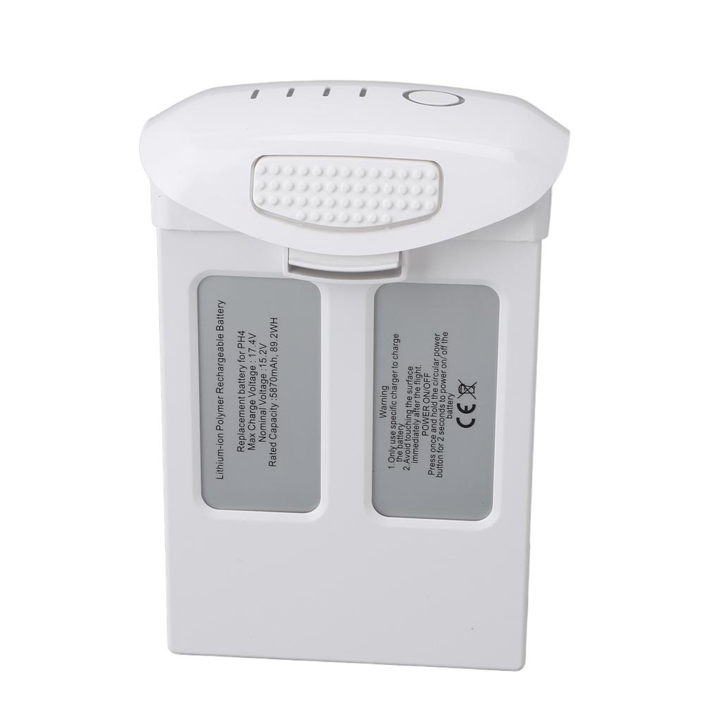 Drone Battery White 5870mAh High Capacity Drone Intelligent Battery for Phantom 4 Pro 4A 4P Plus