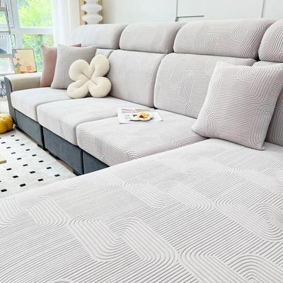 Sofa-Sitzkissenbezug für Wohnzimmer, Jacquard, verdickt, dehnbar, abnehmbar, waschbar, Sofabezug, Haustiere, Kinder, Möbelschutz