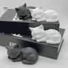 Sturdy Cat Decoration Sleeping Statue, Cute Figurine for Desk Bookshelf, High-quality 3D Model Printed Modern Geometric Decor Gift Lovers Artistic