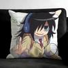 K-Kuroki Tomokoo Anime Cushion Cover Pillowcase Ultra Soft Skin Friendly Fabric Cloud Like Comfort & Concealed Zipper