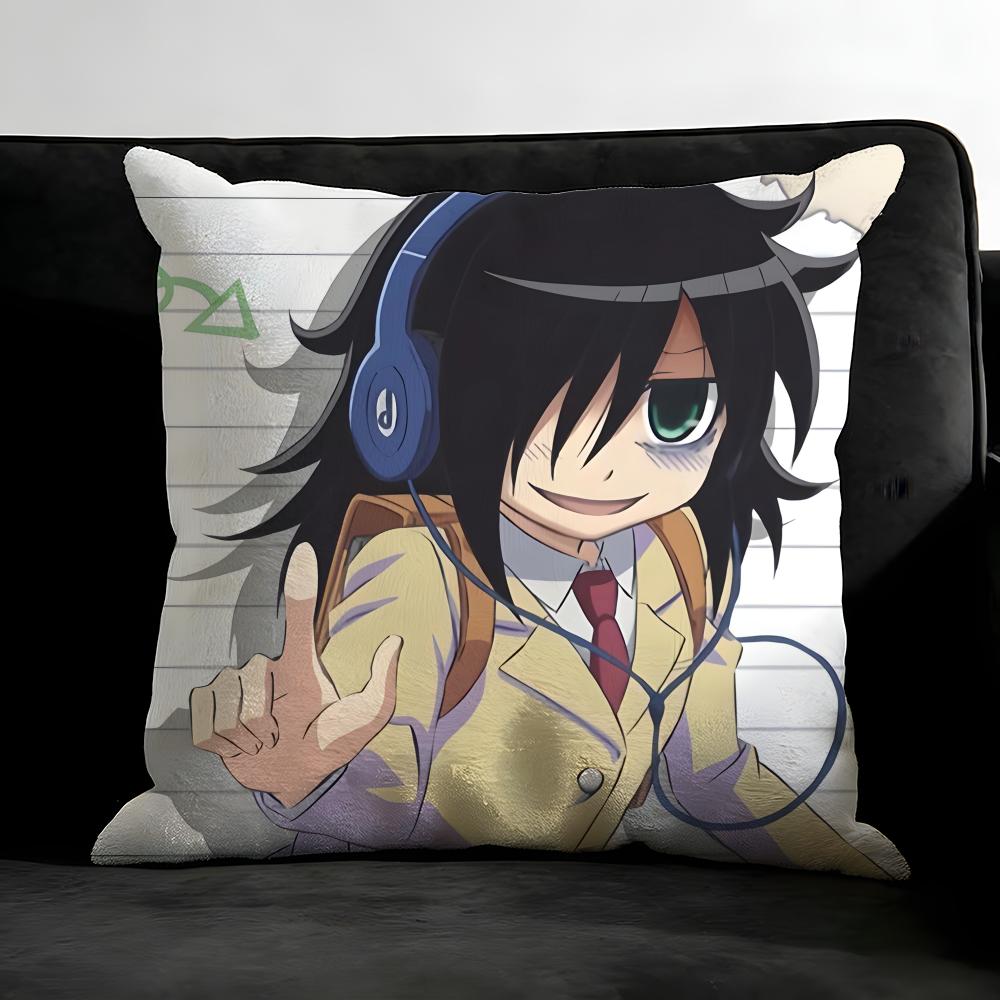 K-Kuroki Tomokoo Anime Cushion Cover Pillowcase Ultra Soft Skin Friendly Fabric Cloud Like Comfort & Concealed Zipper