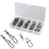 50Pcs Fishing Connector Gear Set Stainless Steel Pins 360-Degree Rotation Strong Tension Mini Size Swivel Cotter Pins