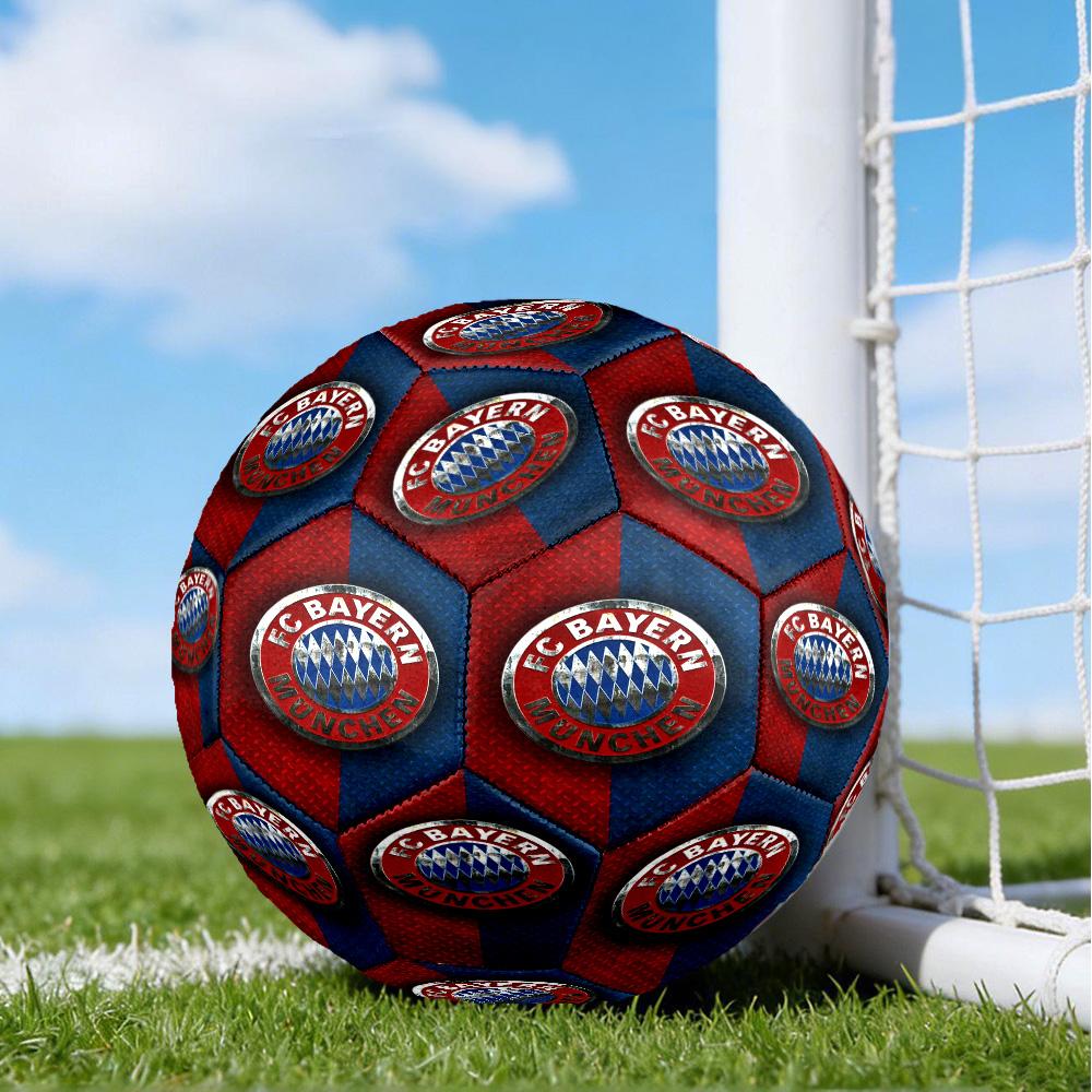 Munich FC Crest Printed Size 5 Soccer Balls, High-Quality, Anti-Slip, Protective Football, A Unique Gift , Birthdays, Christmas Gifts