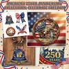 USA 0. Jahrestag Dekoration Holz Türschild 1776-2026 Kranz Dekor