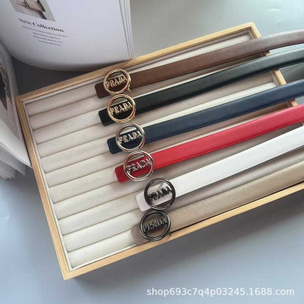 2,5cm dámský kulatý pásek s přezkou a designem písmen - Univerzální, Jednoduchý, Více barevných variant