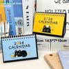 2026 Coal Ball Kitten Desk Calendar Black Cat Themed Desktop Calendar,Kawaii Tabletop Planner with Adorable Cat Illustrations