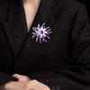 European and American retro glass rhinestone brooch, alloy crystal chest flower, flower chest flower accessory