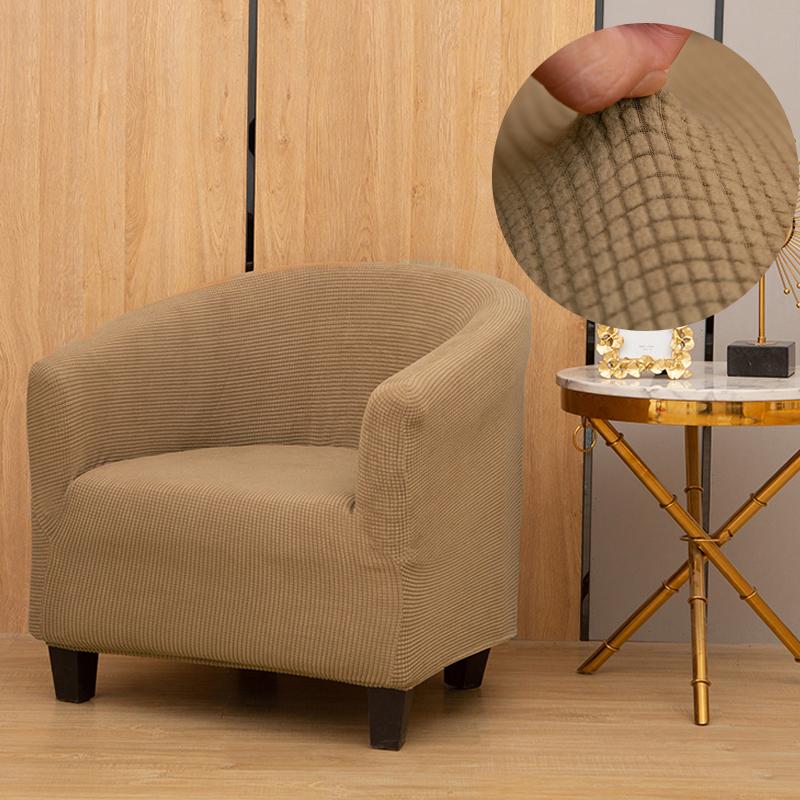 Plush Club Chair Cover Armchair Slipcover Geometric Printed Small Sofa Covers Protect for Pets Chair Decoration