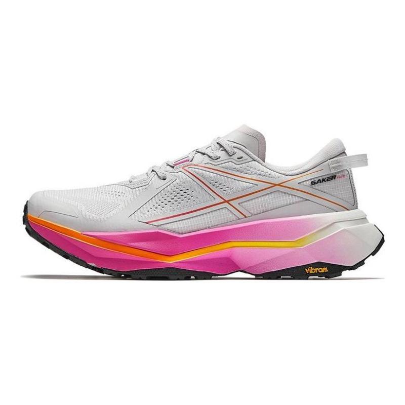 Anta Saker 2 Elite men s low-top carbon plate running shoes gray pink, supportive non-slip 112445516A-4 39