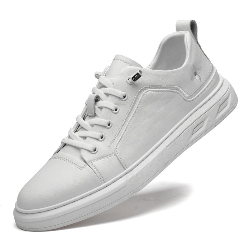 Men s Genuine Leather Skate Shoes - Trendy, Versatile, Breathable, Soft Sole, Large Size for Spring 45