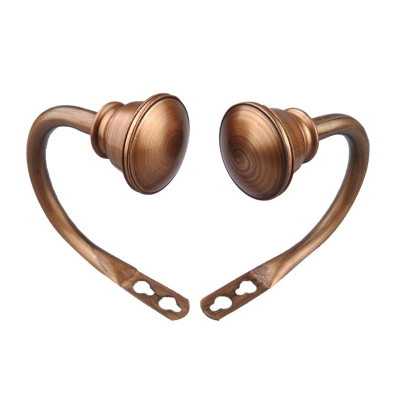 Set aus 2 eleganten Gardinenhaltern mit einfacher Montage, Metallfinish, Vorhanghaken für moderne Wohnästhetik