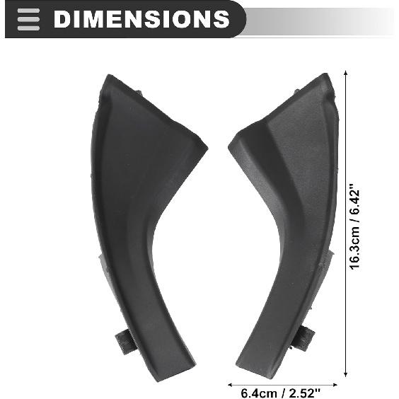 Motoforti Windshield Wiper Cowl Cover Trim, Front Wiper Cowl Trim Panel, for Toyota RAV4 2006-2012, Plastic, No.53866-42012/53867-42012, Black, 2pcs