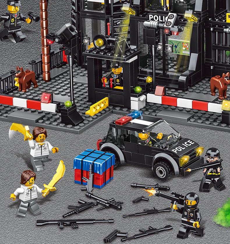 Jiqile Military Building Blocks: Police Station for Kids
