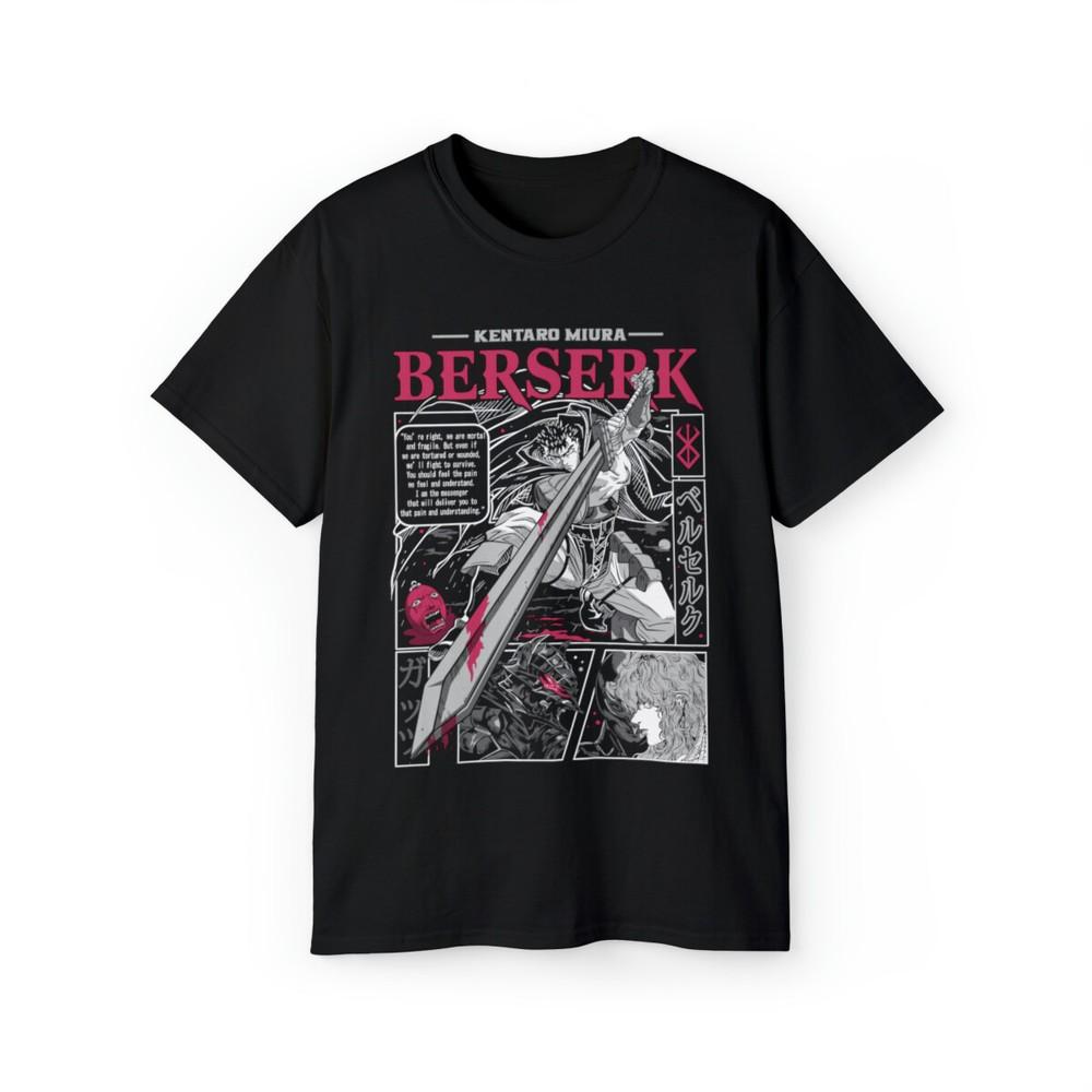 Berserk Tshirt Strip Guts Berserker Armour Horror Anime Gift Tee Shirt All Size M
