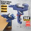 60mm 70mm 80mm Ragum Clamp Vice Swivel Base Table Vise Clamp Heavy Duty Woodworking Clamp Table Work Bench