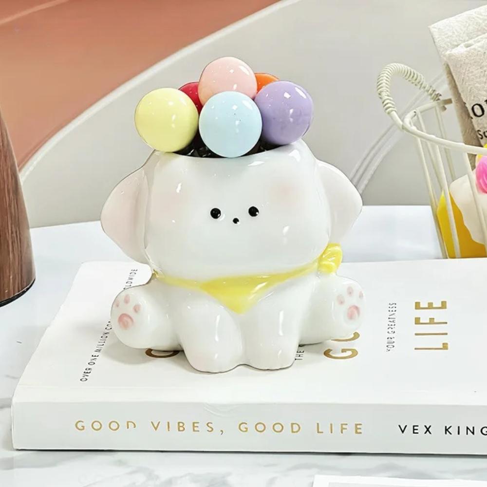 Cartoon Puppy Fruit Fork Colored Ball Stainless Steel Cute Dessert Fruit Fork Set Household Tableware Dinner Fork Kitchen Tools