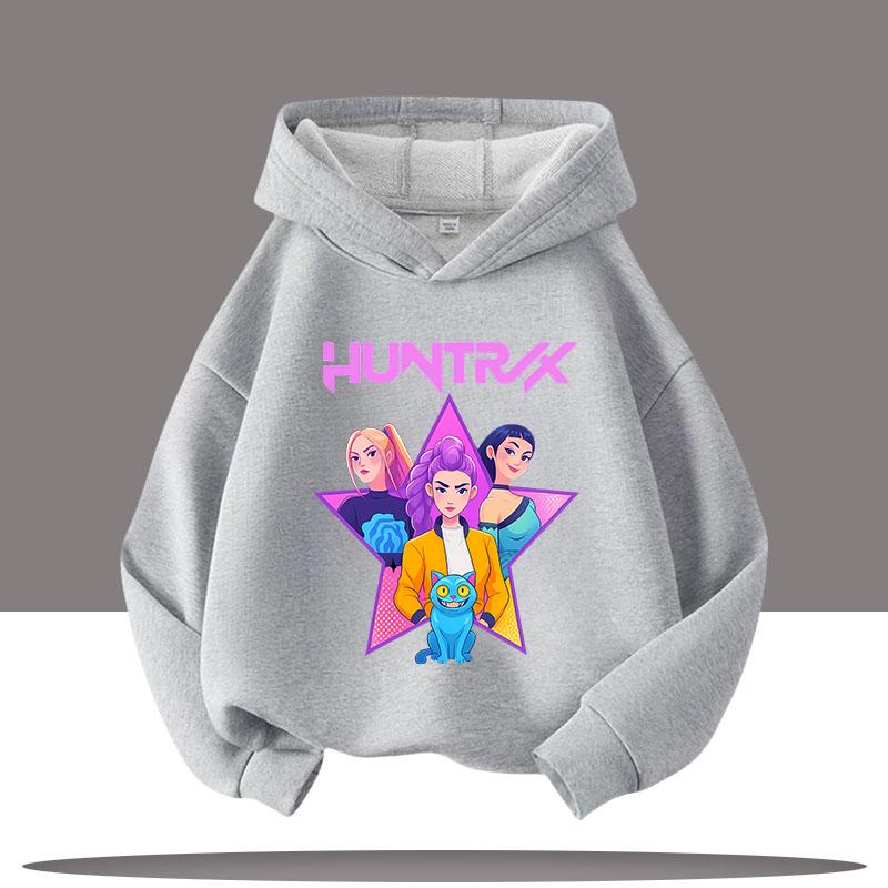 KPop Łowcy Demonów Bluza z Kapturem Moda Rumi Bluza Pulower Uroczy Długi Rękaw Jesień Chłopcy Dziewczęta Kreskówka Y2K Bluza Sportowa
