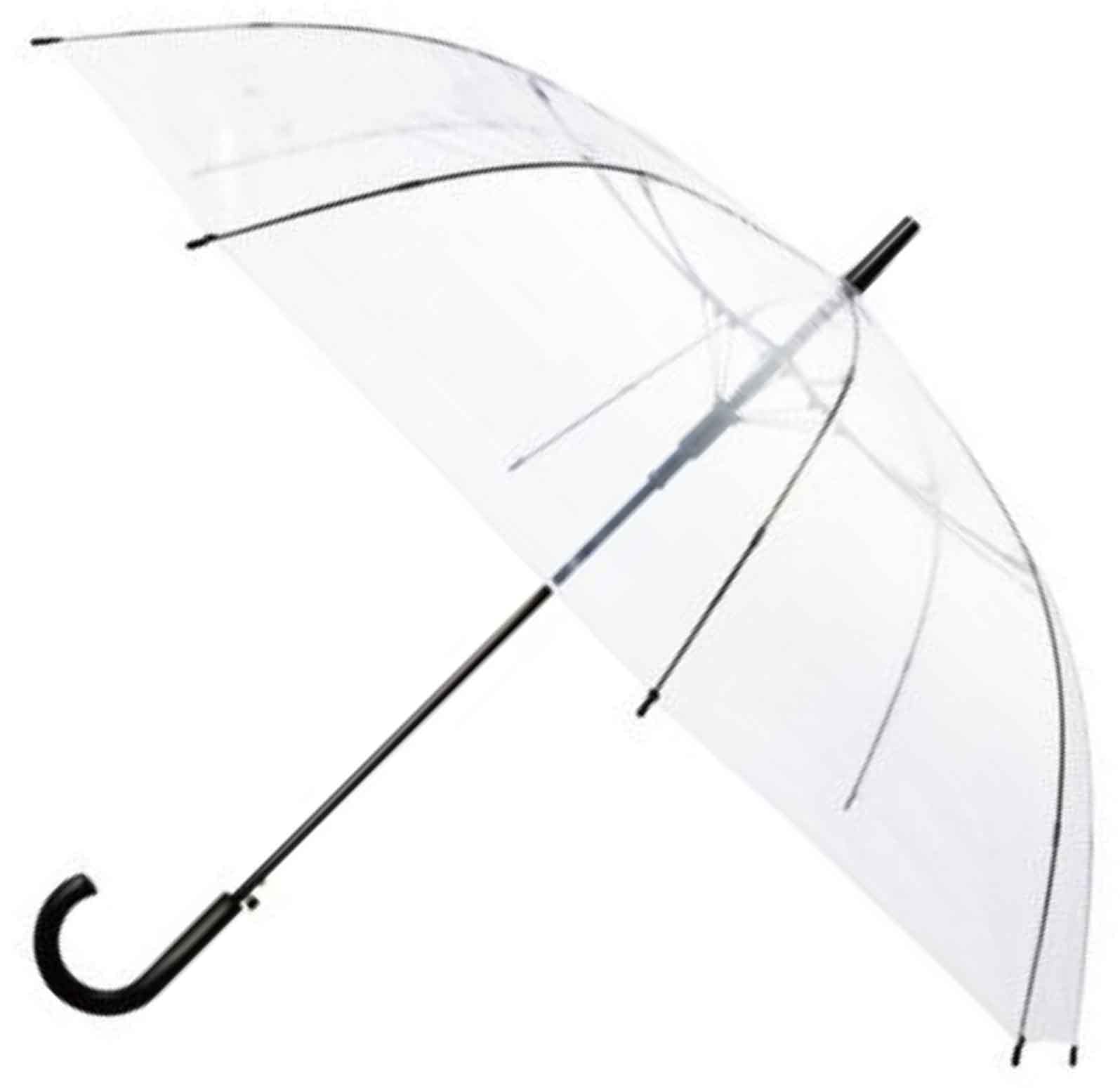 

Basic Standard Vinyl Transparent Jump Rib Fiberglass Umbrella, Umbrella, One-Touch Open/Close, Umbrella, Large, Men s, 70cm, Windproof, чёрный