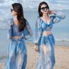 Women's Three-Piece Long-Sleeve Bikini Set - Trendy, Sexy Beach Vacation Swimwear