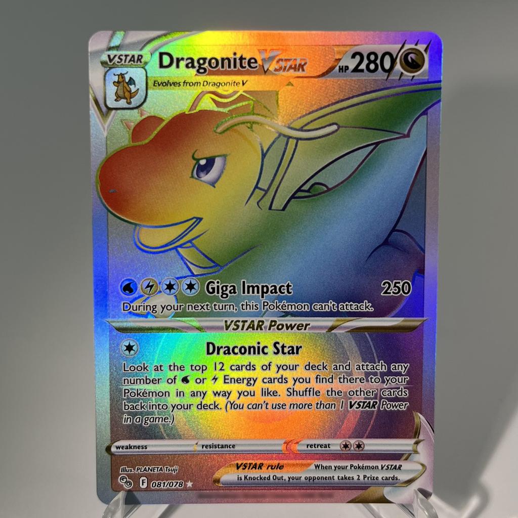 Pokmon Go Pkm Cards Ptcg6-E Gx Rainbow Mewtwo V Dragonite Vstar Rare Collection Battle Toys Gifts For Hobbies