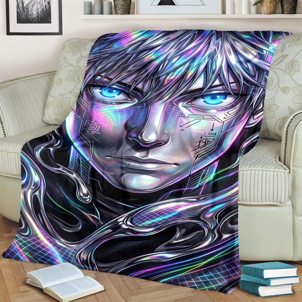 Comfortable Flannel Blanket Jujutsu Kaisen for Bedrooms, Sofas, Beds, Chairs, Picnics and Travel