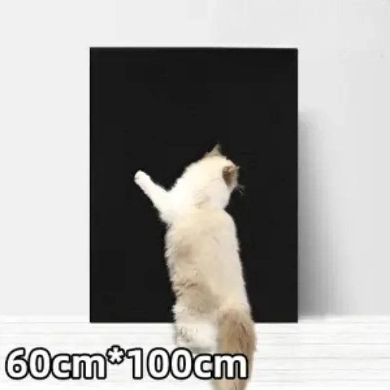 

Когтеточка для кошек, износостойкая подкладка для скребка, наклейки для скалолазания, когтеточка, палка, настенные игрушки для кошек, аксессуары 60X100CM чёрный