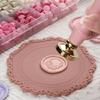 Flower Embossed Wax Seal Stamp Metal Sealing Stamp Head for Seal Envelope Valentines Card Wedding Invitation Wine Bottle