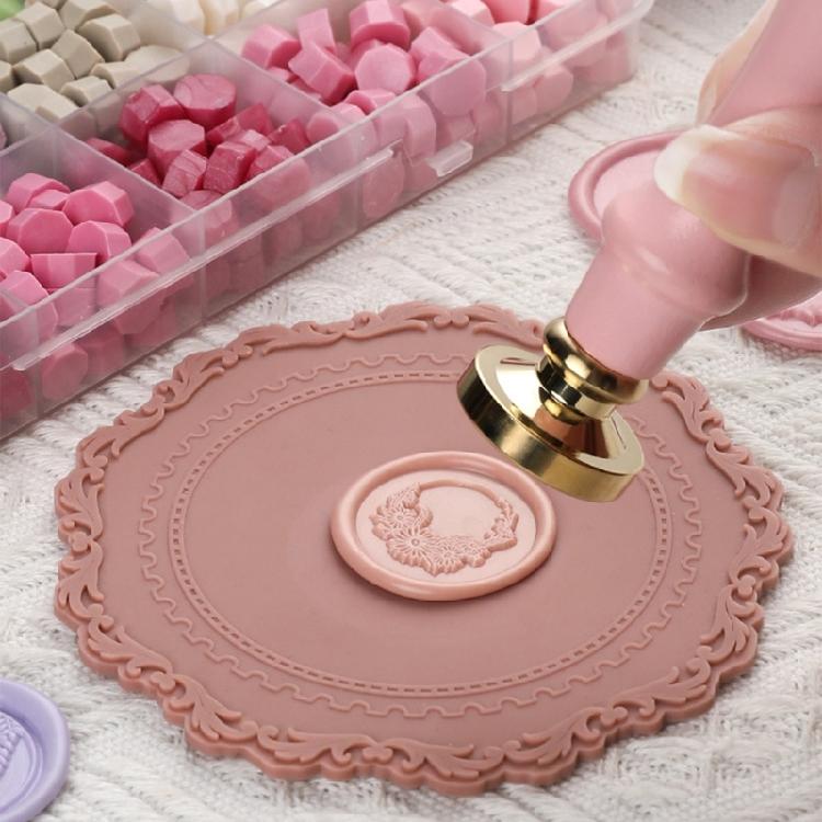 Flower Embossed Wax Seal Stamp Metal Sealing Stamp Head for Seal Envelope Valentines Card Wedding Invitation Wine Bottle