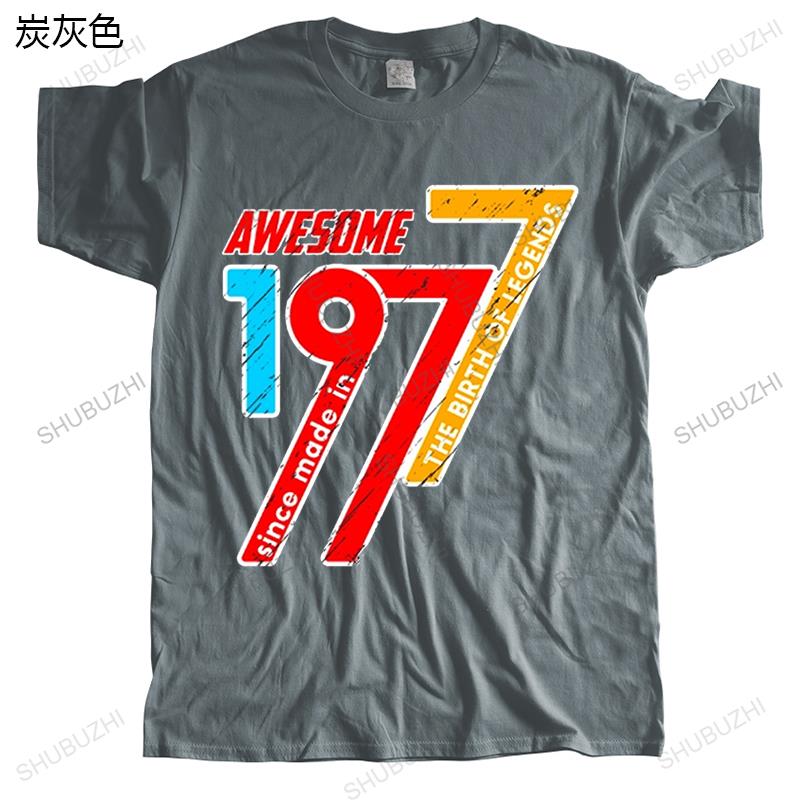 T Shirts Guys Legends Vintage Retro Vintage Made In 1977 40th Unisexs Short Sleeve TShirt Male Tee Designs Birthday Gift