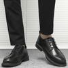 Business Men's Leather Dress Shoes Brogue FlatMale Casual Formal Shoe Black Summer Sale Footwear Offer Size 45 New In Cowhide