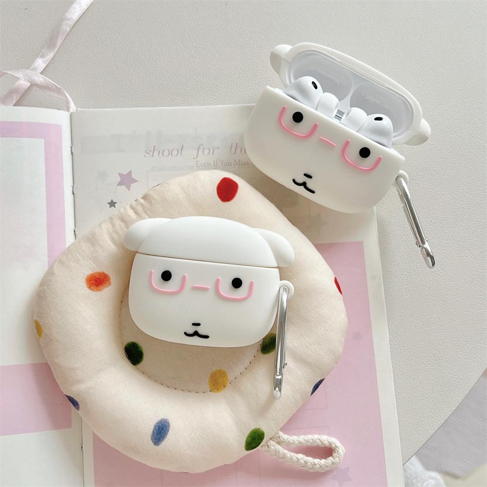 3D Big Head Dog Silicone Earphone Case Shockproof for Apple Airpods 3 4 Cover Airpods Pro2 4 Pro3 Headphone Case Cover
