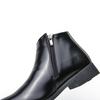 Stivali da uomo taglie forti stile coreano a metà polpaccio: Stivali Martin Formali in Pelle Autunno/Inverno a Punta, con Zip Laterale, Slip-On, Alti.
