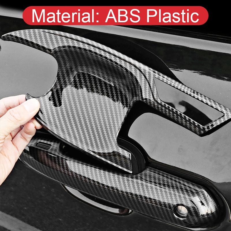 Car Styling ABS Fibră de Carbon Trim Mânerele Ușii Capac Boli Autocolant de protecție pentru Toyota Highlander XU70 2022