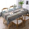 Teal Rustic Wood Texture Rectangle Waterproof Tablecloth Table Decor Farmhouse Kitchen Dining Table Cloth Holiday Party Decor