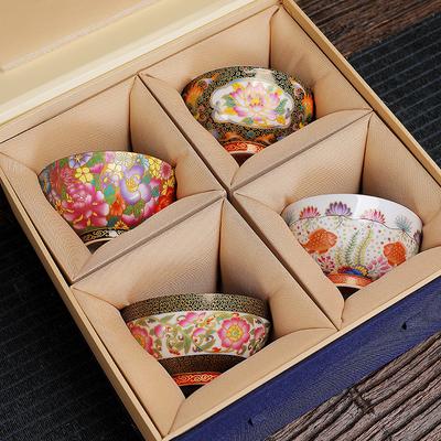 Keramik-Emaille-Farbe Verkostung Einzelne Blau-Weiß Douli Japanischer Stil Filigran Tee Schale Kung Fu Meister Tasse Geschenk Bo
