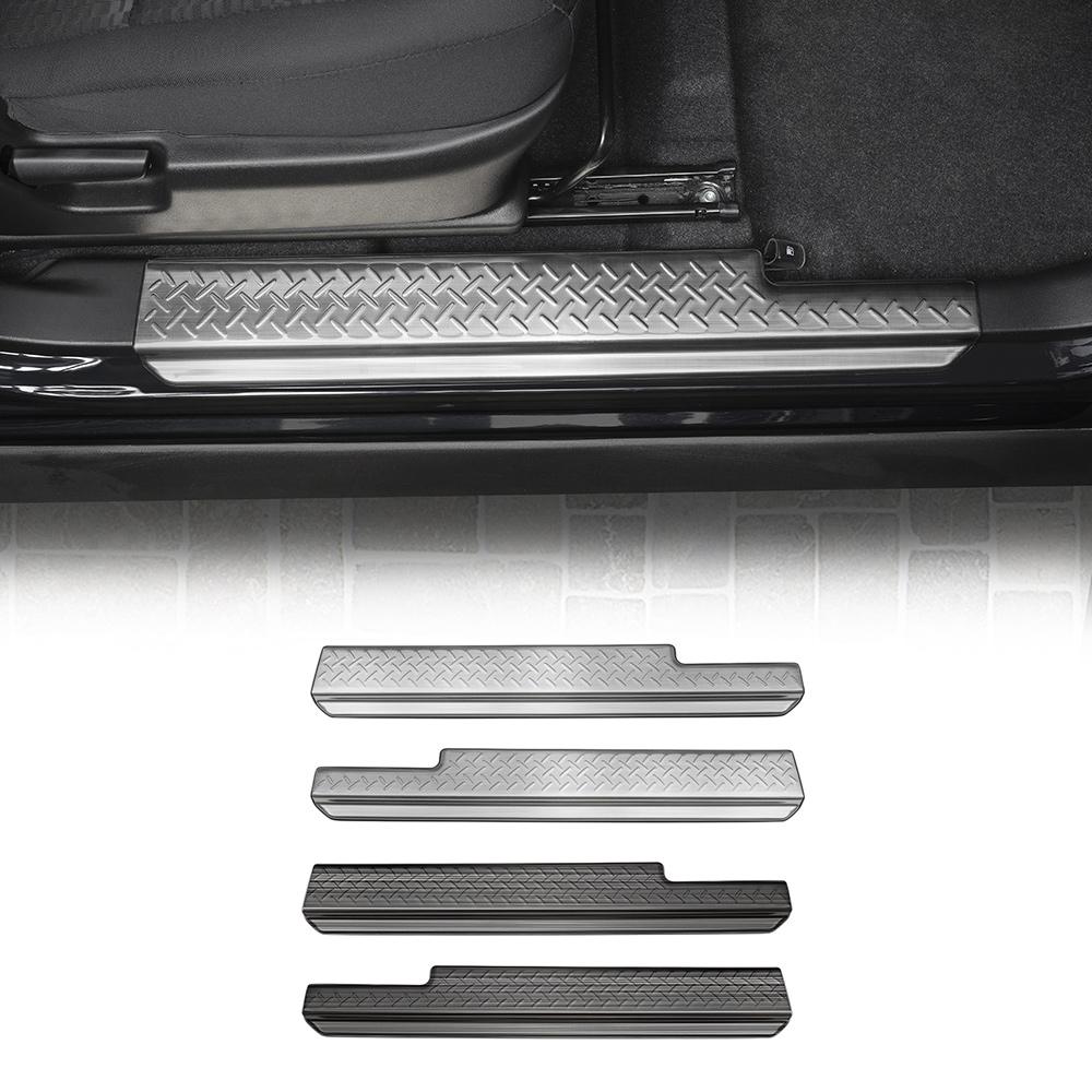 Door Sill Protector For Suzuki Jimny 2019 2020 2021 2022-2026 Stainless Steel Scuff Plate Cover Trim Exterior Car Accessories