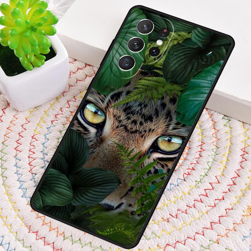 Luxury Tiger Leopard Silicone Phone Case For Samsung Galaxy note 10 pro S26 S25 S24 S23 S22 S21 Plus S25Ultra Capa Cover