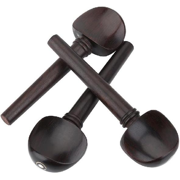 4pcs Cello Tuning Peg No Hole Ebony Wood 4/4 Cello Peg Elegant Musical Instruments Parts Cello Tuning Pegs Cello Tuning Pegs 4/4 Cello Tuning Pegs
