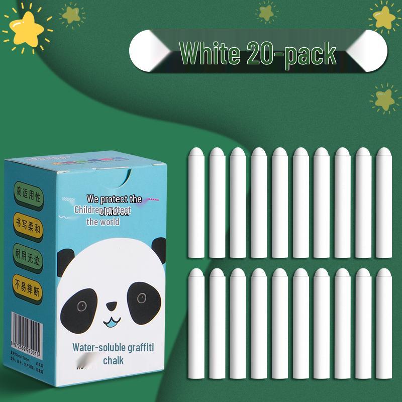 Water-Soluble Dust-Free Chalk for Teachers & Students - Reveals Color When Wet - Ideal for Blackboard Writing & Drawing