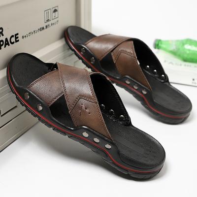 New Men Sandals Summer Slides Lightweight Non-Slip Wear Resistant Slippers Breathable Beach Shoes Casual Walking Shoes for Man