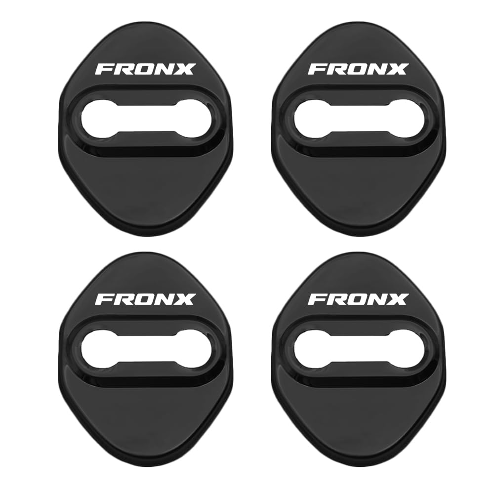 

SAWAKAKI 4 Pcs For Suzuki Fronx Door Striker Cover Door Lock Cover with Logo Proof Metal Custom Parts (Black) чёрный