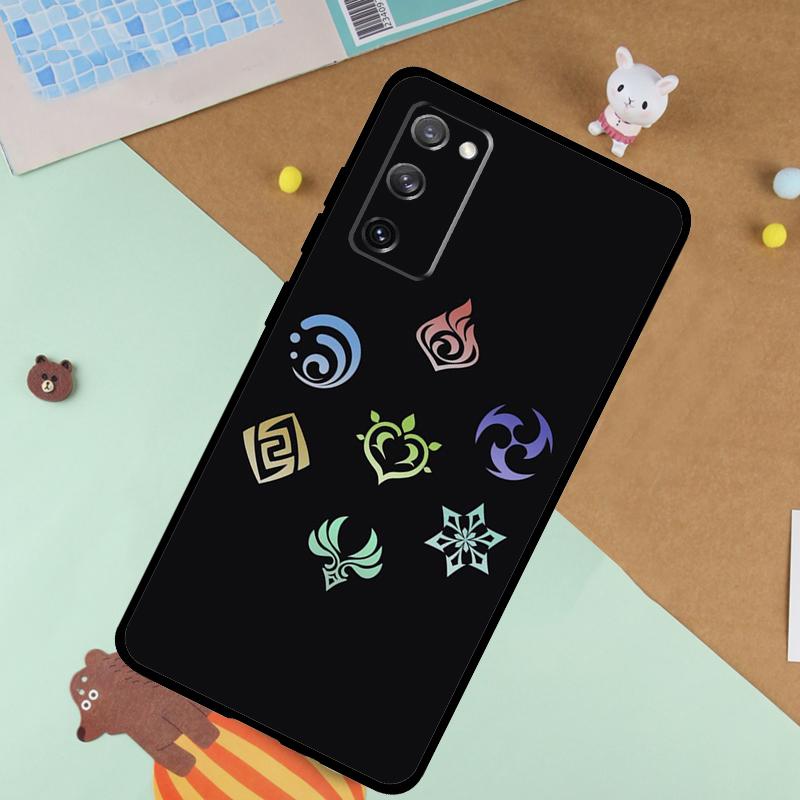 Genshin Impact Elements Soft Case For Samsung Galaxy S25 Ultra S9 S10 S20 S21 S22 S23 S24 Plus S24 FE Funda Cover