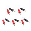 10pcs Banana Plug Red Black 4mm Cross Slot Gold Plated Solder Type Adapters for Speaker Wires