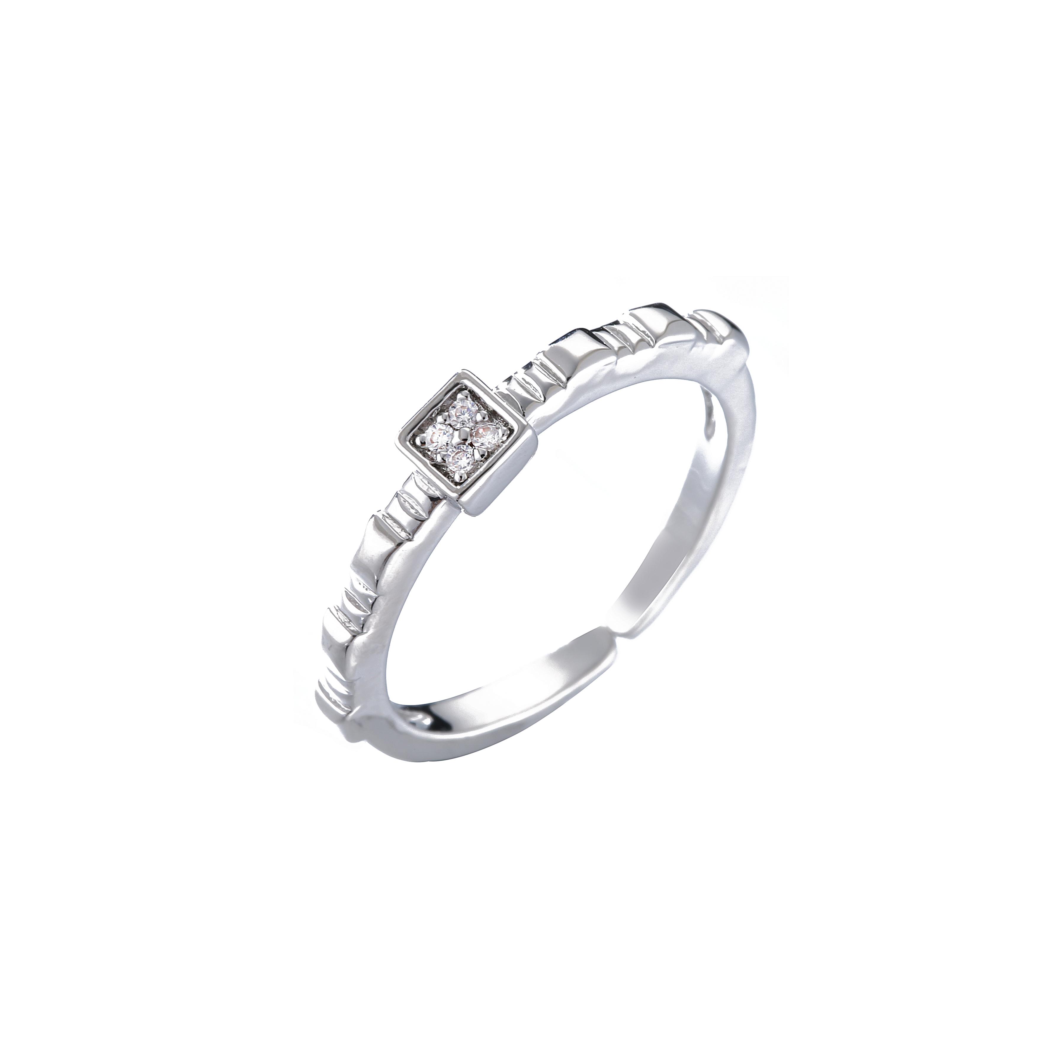 

HECHENG,CZ Ring,Simple Square Charm Gold Color Finger Ring,For Women Wedding Engagement Zircon