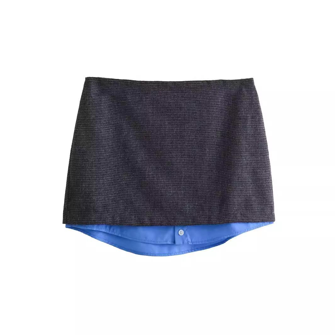 

Комплекты юбок, женские куртки, комплекты из 2 предметов, осень 2024, свободные женские мини-юбки с длинными рукавами, комплекты для женщин S светло-серый